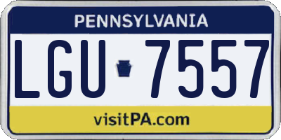 PA license plate LGU7557