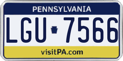 PA license plate LGU7566
