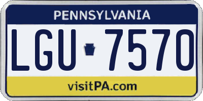 PA license plate LGU7570