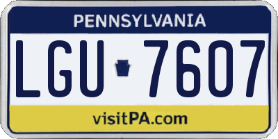 PA license plate LGU7607