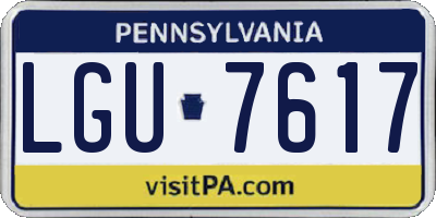 PA license plate LGU7617
