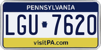 PA license plate LGU7620