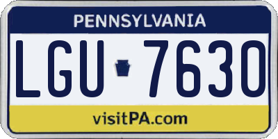 PA license plate LGU7630