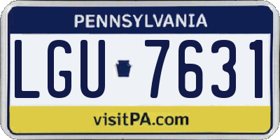 PA license plate LGU7631
