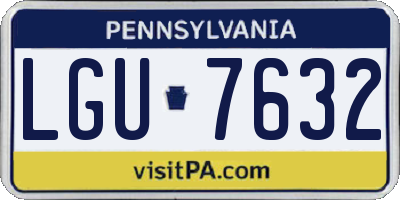 PA license plate LGU7632