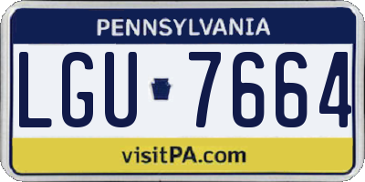 PA license plate LGU7664