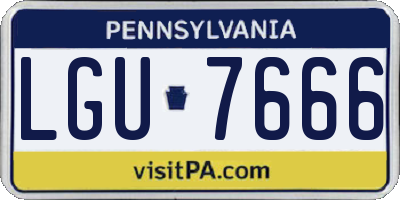 PA license plate LGU7666