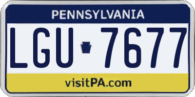 PA license plate LGU7677