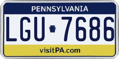 PA license plate LGU7686