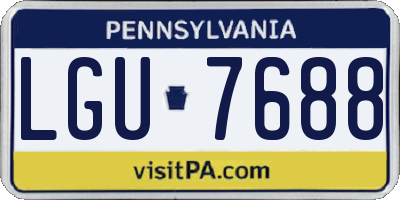 PA license plate LGU7688