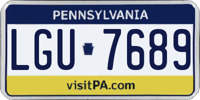 PA license plate LGU7689