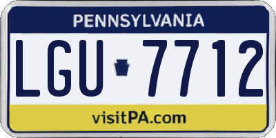 PA license plate LGU7712