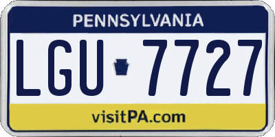 PA license plate LGU7727
