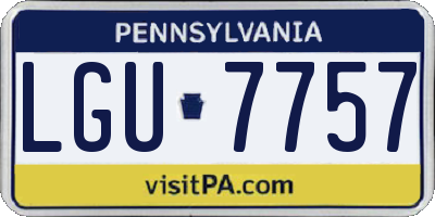 PA license plate LGU7757