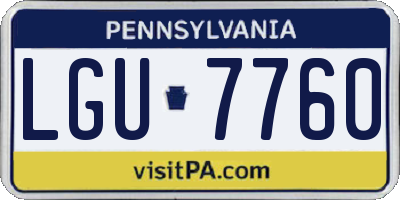 PA license plate LGU7760