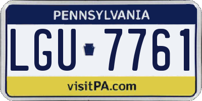 PA license plate LGU7761