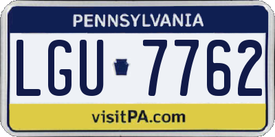 PA license plate LGU7762