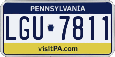 PA license plate LGU7811