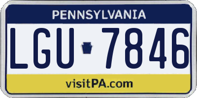 PA license plate LGU7846