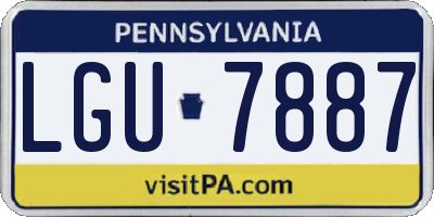 PA license plate LGU7887