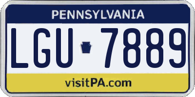 PA license plate LGU7889
