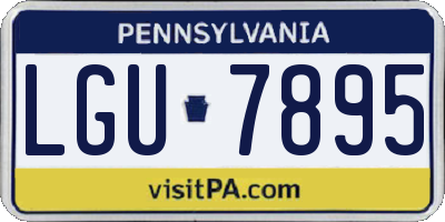 PA license plate LGU7895
