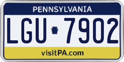 PA license plate LGU7902