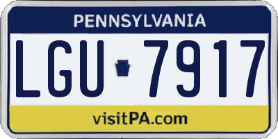PA license plate LGU7917