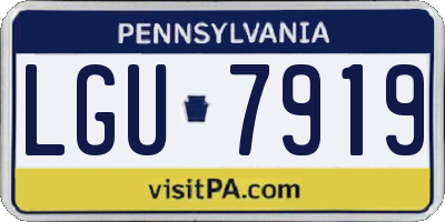PA license plate LGU7919