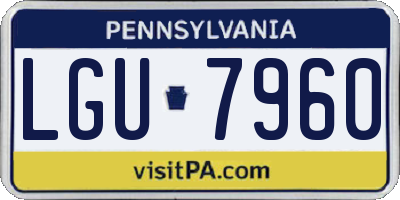 PA license plate LGU7960