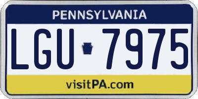 PA license plate LGU7975