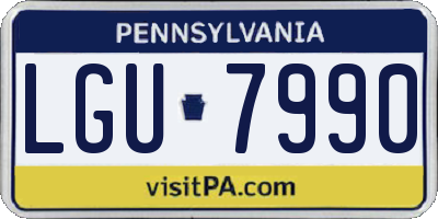 PA license plate LGU7990