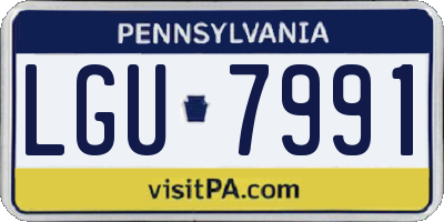 PA license plate LGU7991