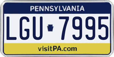 PA license plate LGU7995