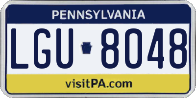 PA license plate LGU8048