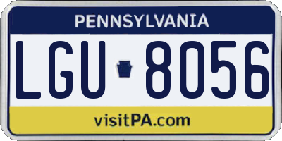 PA license plate LGU8056