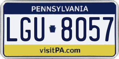 PA license plate LGU8057