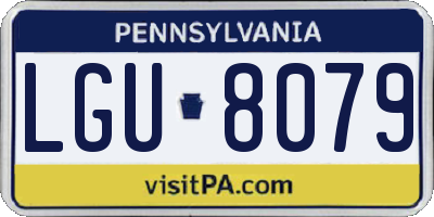 PA license plate LGU8079