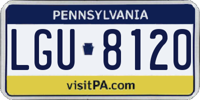 PA license plate LGU8120