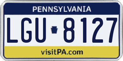PA license plate LGU8127