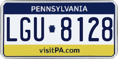 PA license plate LGU8128