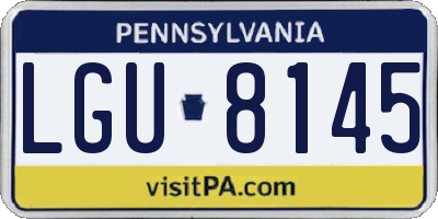 PA license plate LGU8145