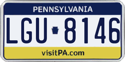 PA license plate LGU8146
