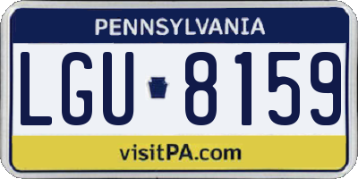PA license plate LGU8159
