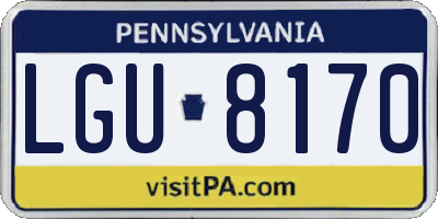 PA license plate LGU8170
