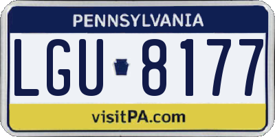 PA license plate LGU8177