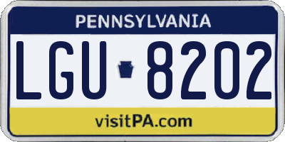 PA license plate LGU8202