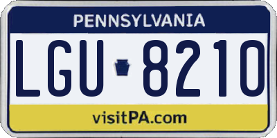 PA license plate LGU8210