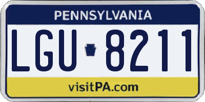 PA license plate LGU8211