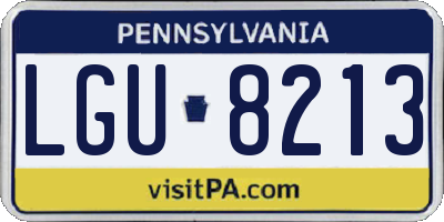 PA license plate LGU8213